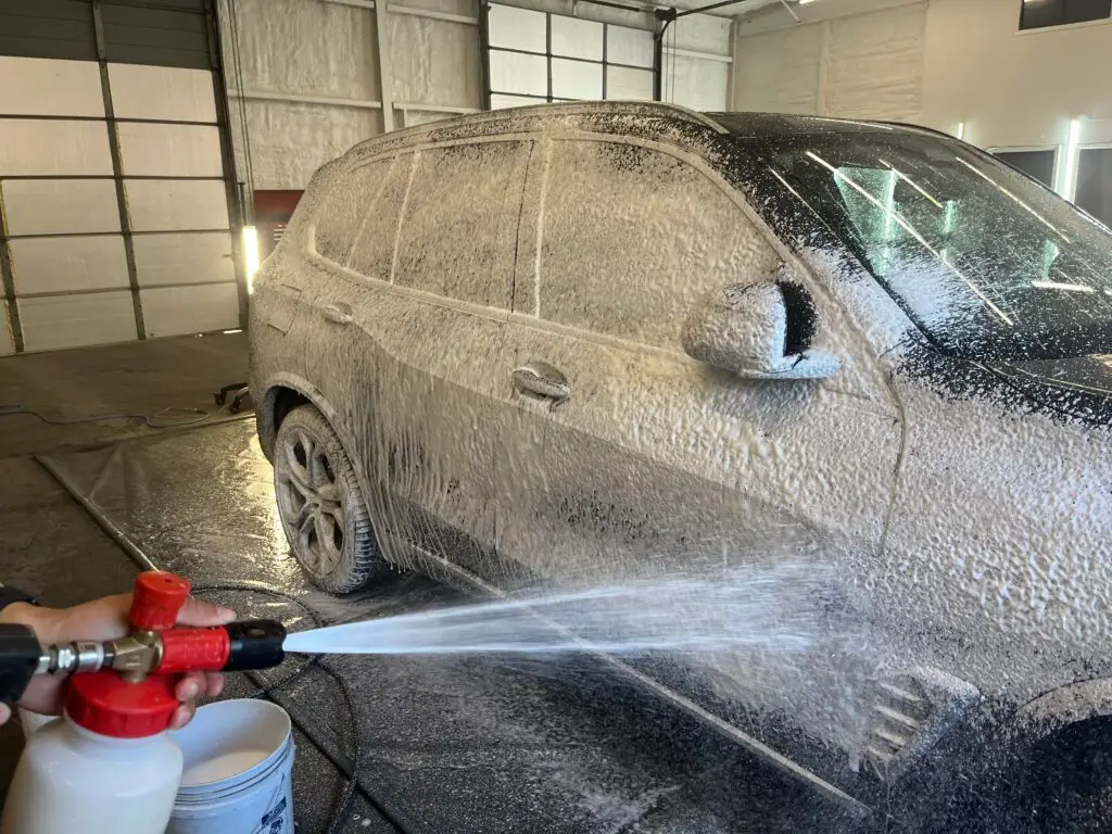 Foam bath before self-healing ceramic coating