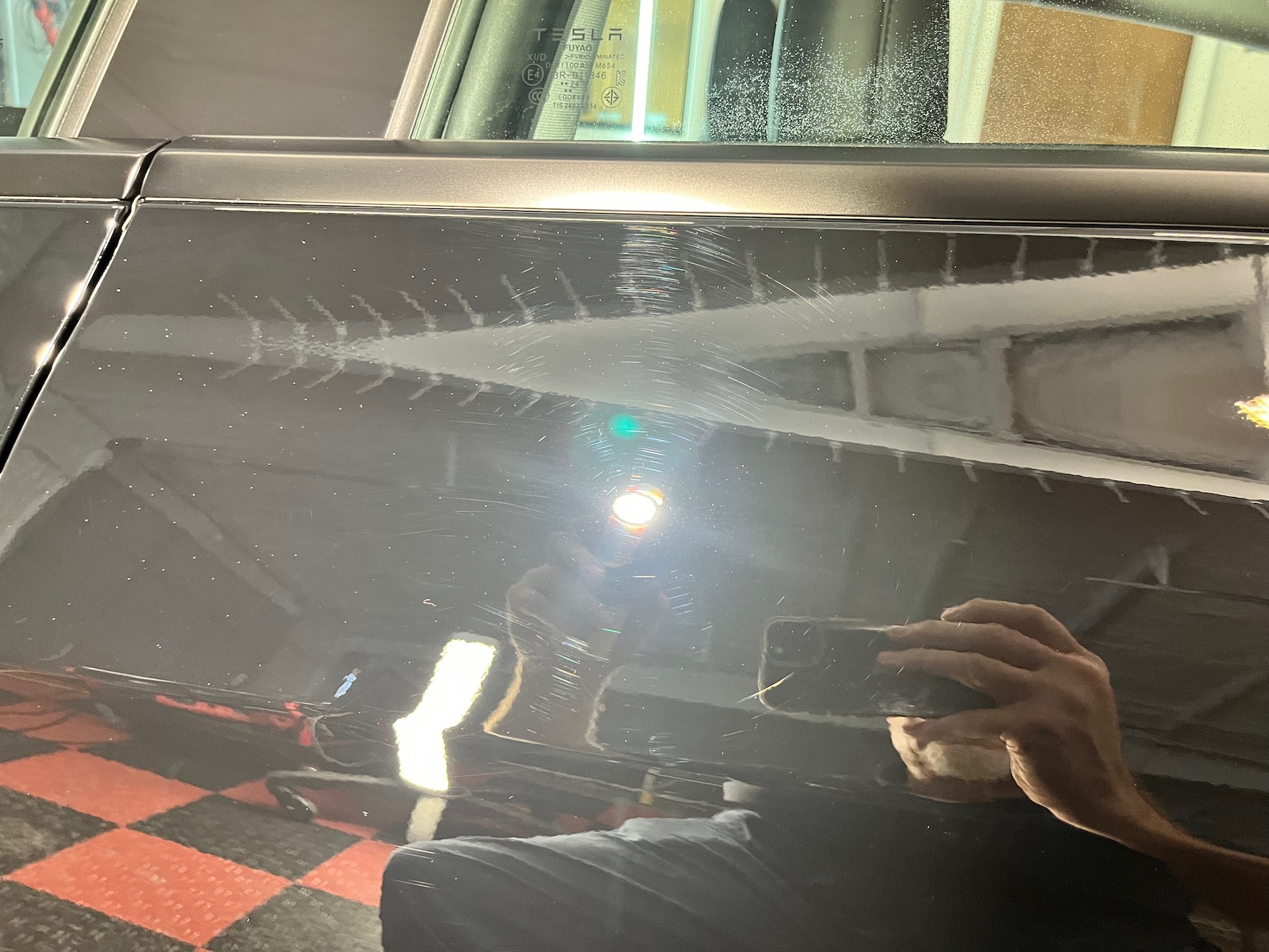 Tesla Model 3 Dealership caused Swirls Before Paint Correction