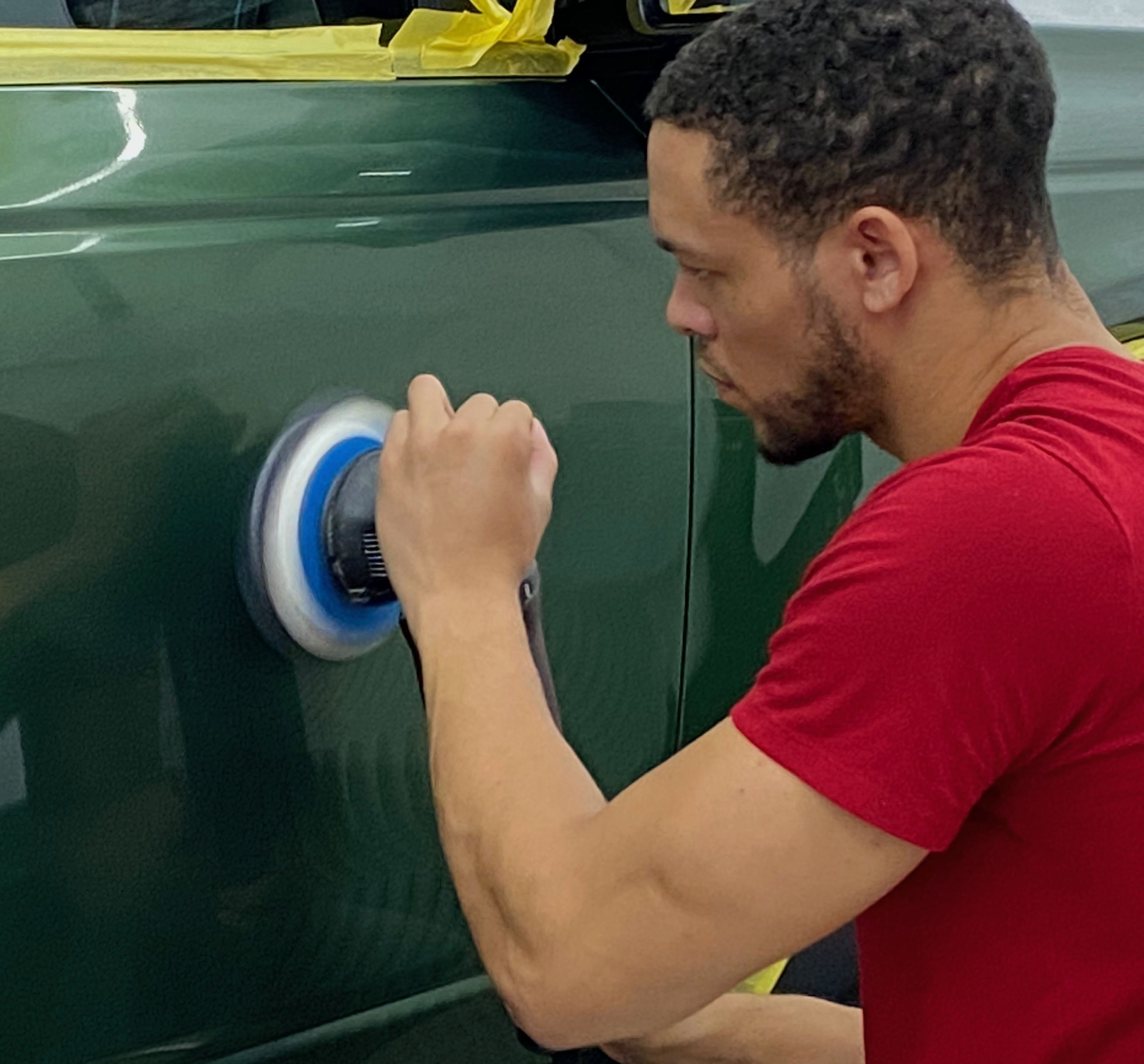 Man doing paint correction