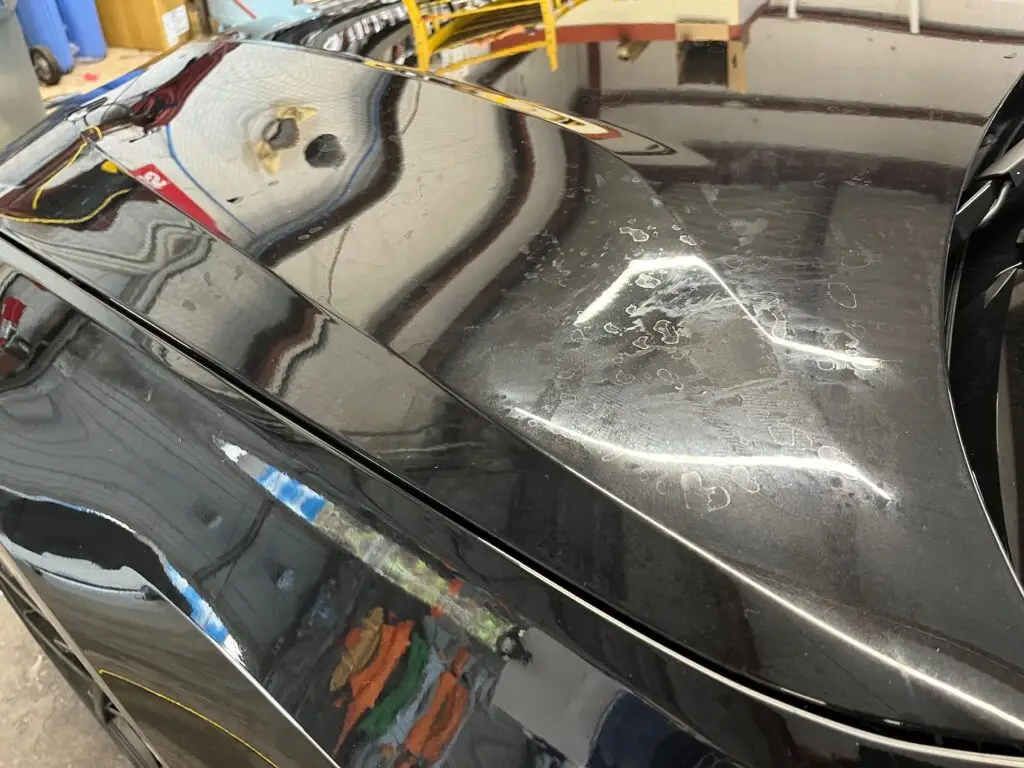 BMW water spots before paint correction 1