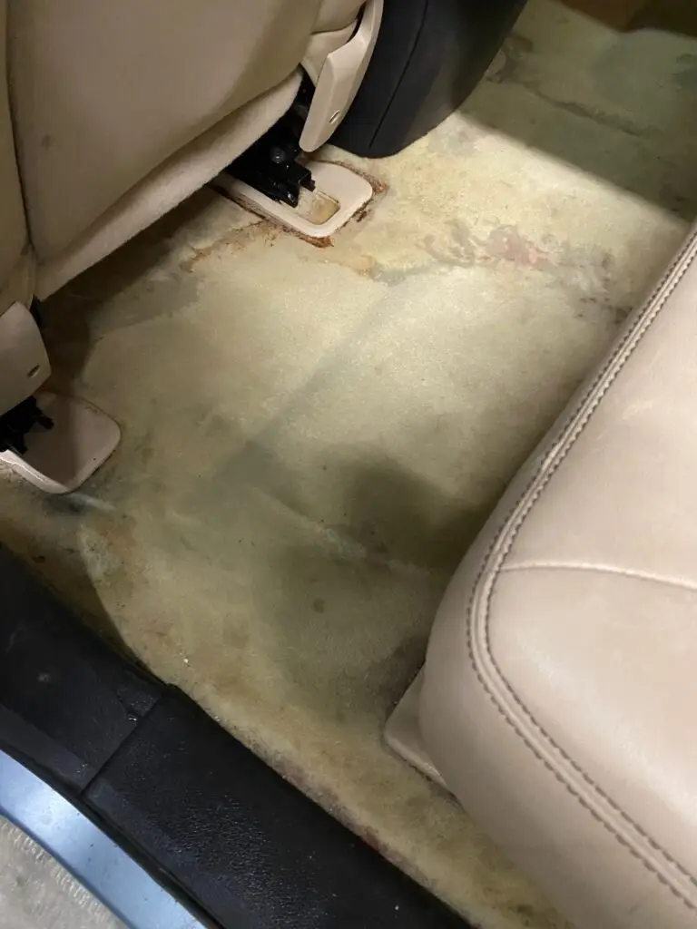 dirty interior auto detailing